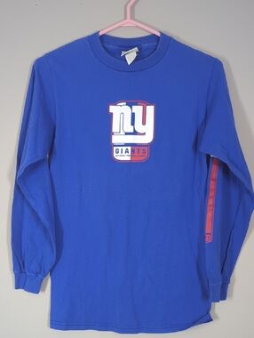 Lee Kids Blue Long-Sleeve NY Giants Tee with Red Accent